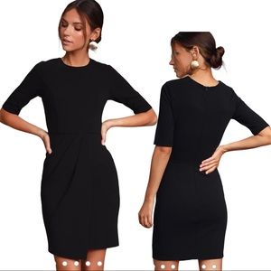 Lulu’s Westwood Black Half Sleeve Sheath Dress Size S